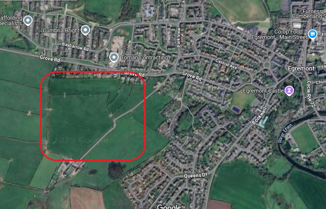 Egremont - Crab fair : Image credit Google maps